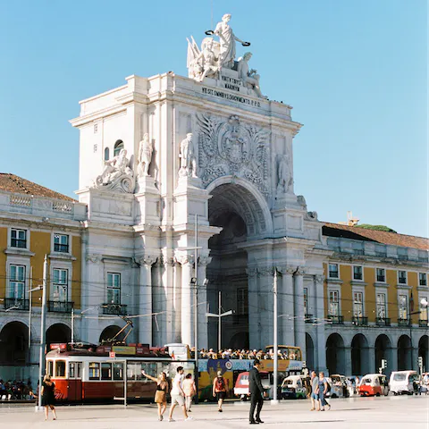 Visit the stunning Praça do Comércio, located just a one-minute stroll away from the home