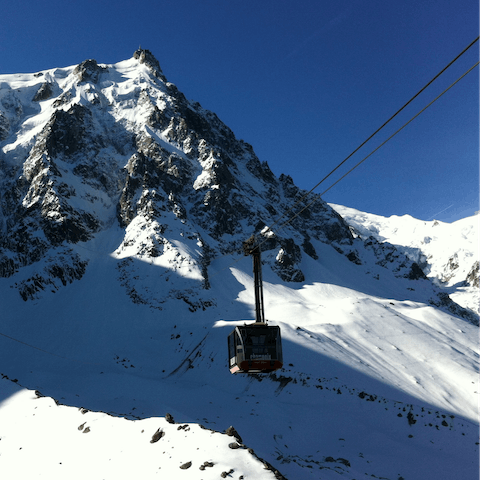 Admire panoramic glacier views from the mountain top - the closest ski lifts are within five-minutes walk from this home