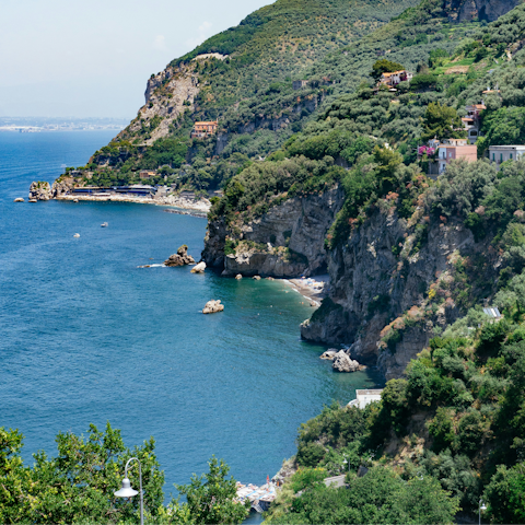 Stay near the pretty coastal town of Vico Equense