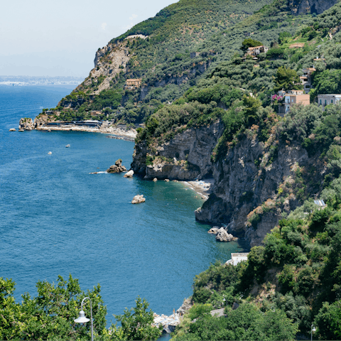 Stay near the pretty coastal town of Vico Equense