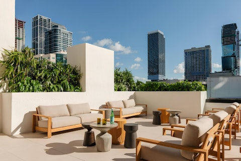 Sit out under open skies on the building's shared rooftop
