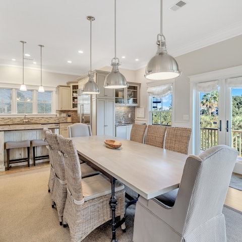 Whip up shrimp and grits in the fully-equipped kitchen