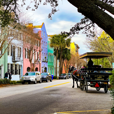 Drive twenty-five minutes to historic Charleston