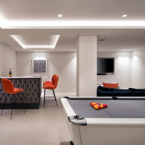 Shake up some cocktails and play a game of pool