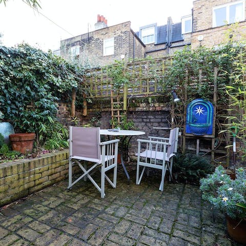 Enjoy an alfresco breakfast in the private garden
