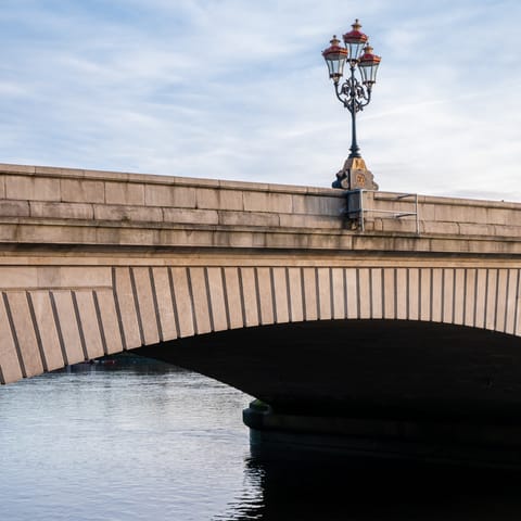 Take a stroll across nearby Putney Bridge