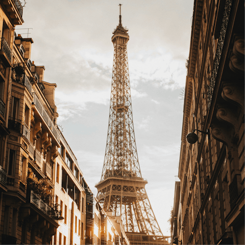 Visit the Eiffel Tower, just a thirteen-minute drive away