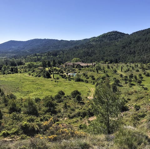 Stroll around the 630 acres of glorious private land