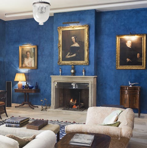 Feel at home among the fine antique furnishings, old paintings