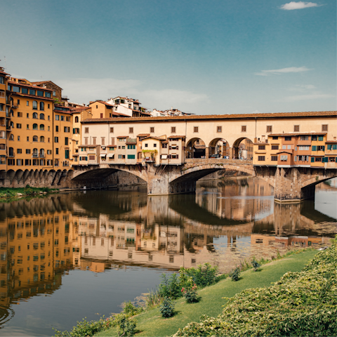 Start your sightseeing off at Ponte Vecchio, just steps away