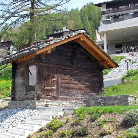 Unwind in the outdoor sauna after a day of adventure
