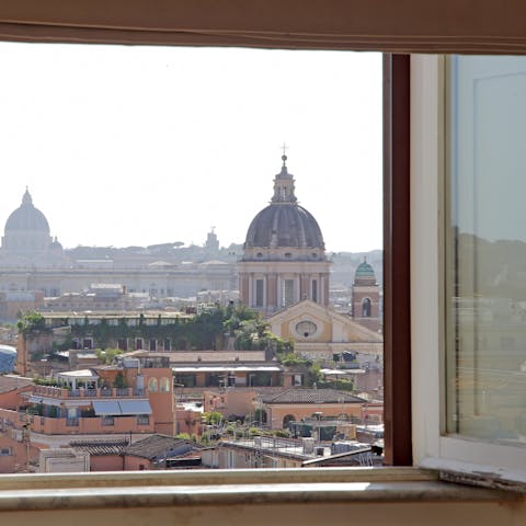 Enjoy views of historic landmarks from your window