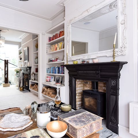 Put some kindling into the fireplace and get cosy come the evening time