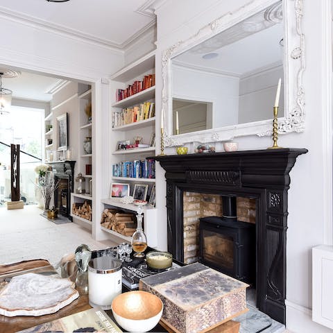 Put some kindling into the fireplace and get cosy come the evening time