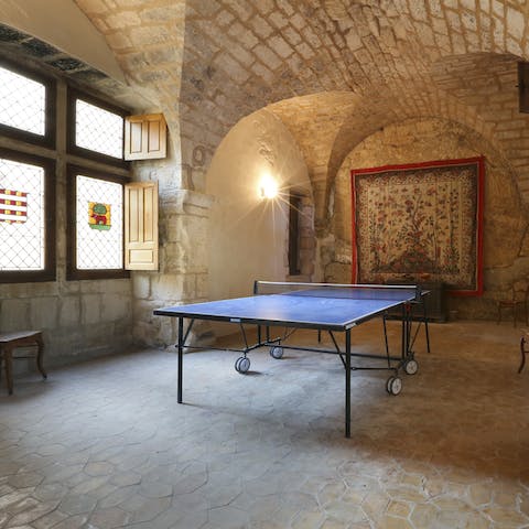 Have a game of table tennis