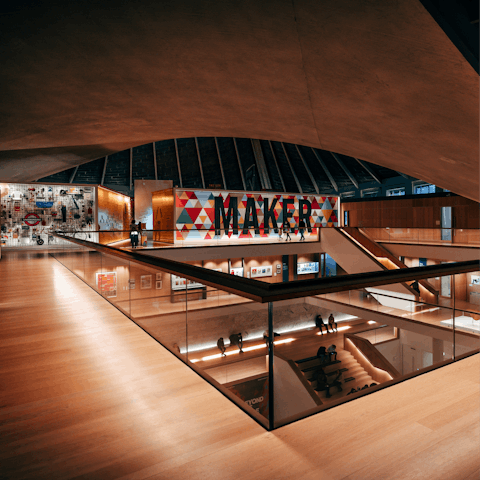 Discover the majestic Design Museum, less than a five minute walk away