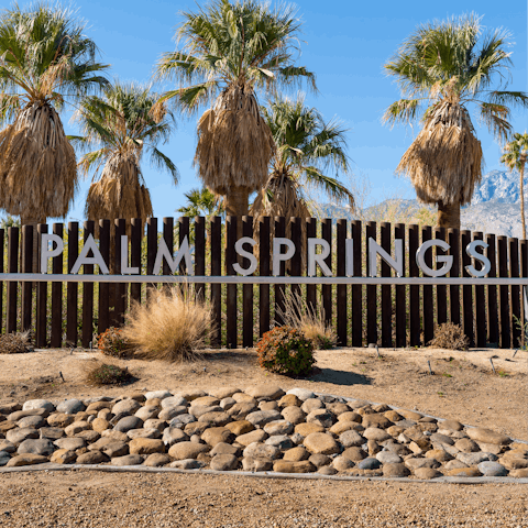 Take to the nearby bike and hiking trails as you lap up the Palm Springs lifestyle