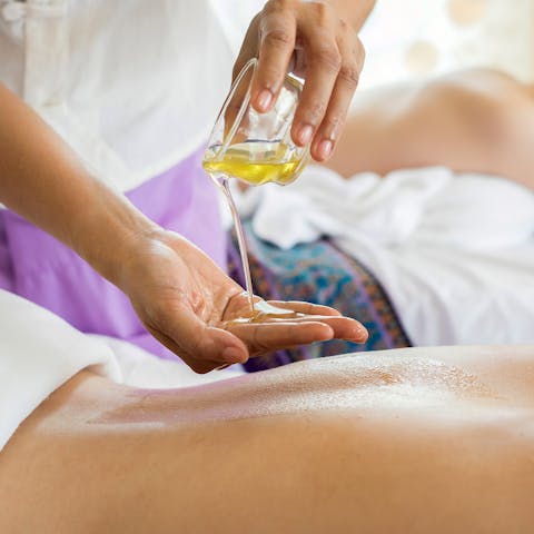 Enjoy a range of relaxing treatments arranged here by your host, including Thai massage