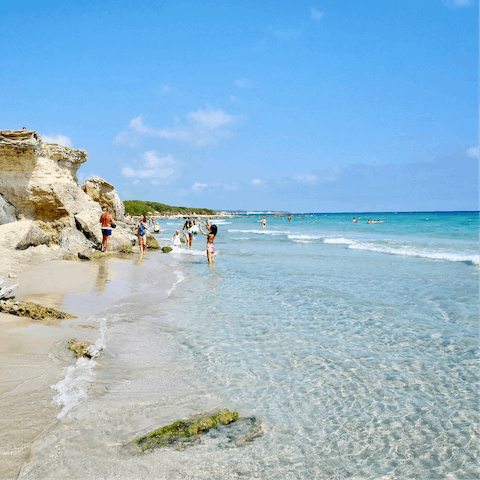 Walk down to Cala Porta Vecchia, Monopoli's most photographed beach