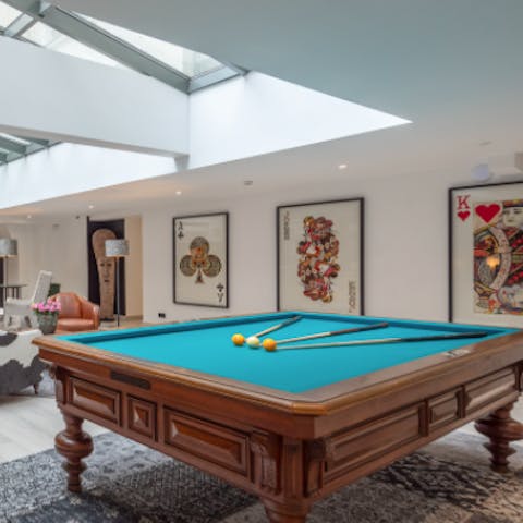 Play a few games of pool in the building's guest lounge