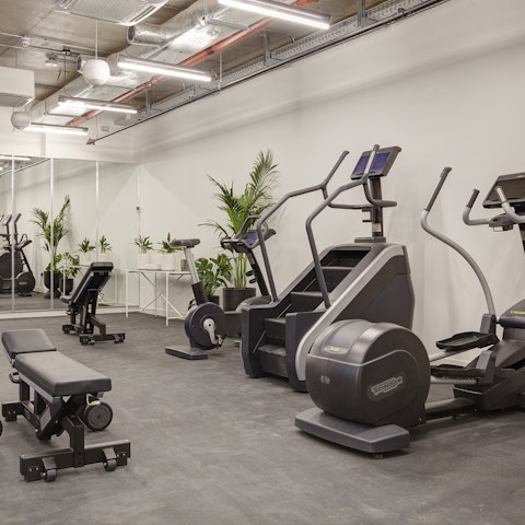 Bank a workout in the shared gym