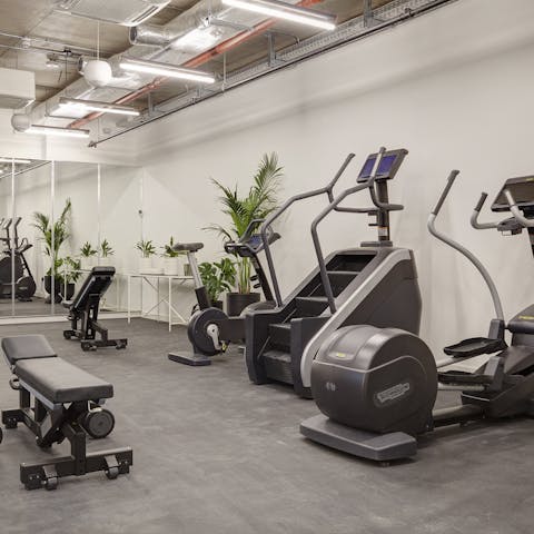 Bank a workout in the shared gym