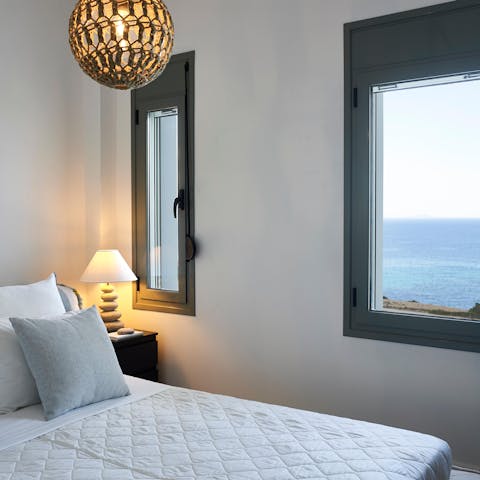 Wake up to wonderful views from your comfy bed