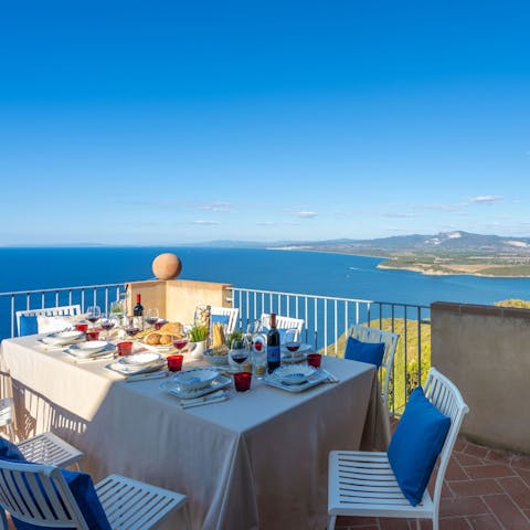 Find the perfect spot for alfresco dining on the terrace