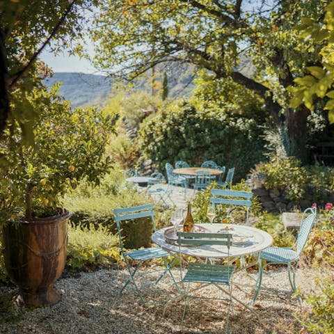 The gardens are filled with places to relax and take in the view