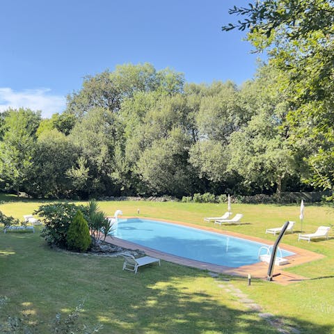 Dive into the pool for a refreshing swim