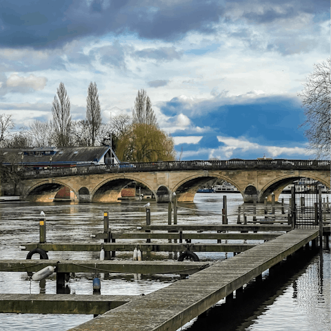 Admire the views while walking alongside the river