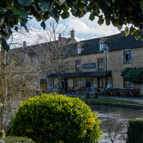 Spend the day in Bourton-on-the-Water, a ten-minute drive away