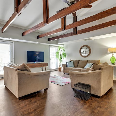 Unwind and socialise in the expansive living area