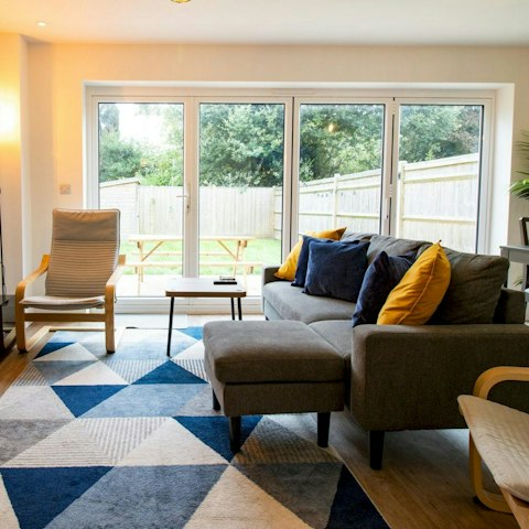 Wind down with evening drinks in the living room