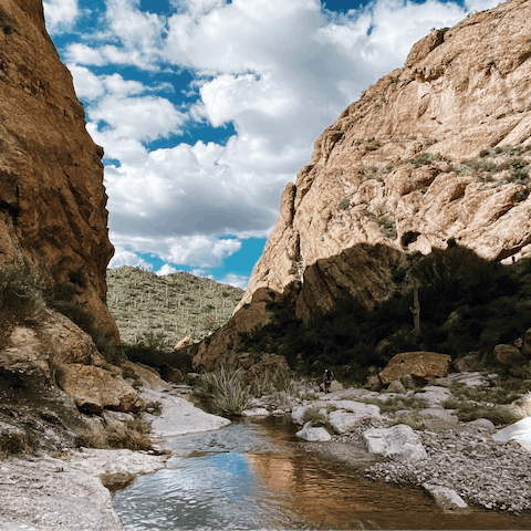 Adventure into the canyons and hike through the regional parks – only a twenty–four–minute drive