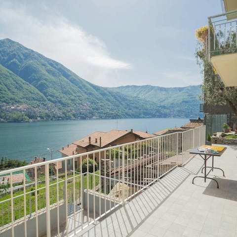 Admire the Lake Como views from the terrace