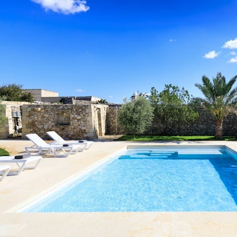 Make morning laps of the private pool part of your new routine