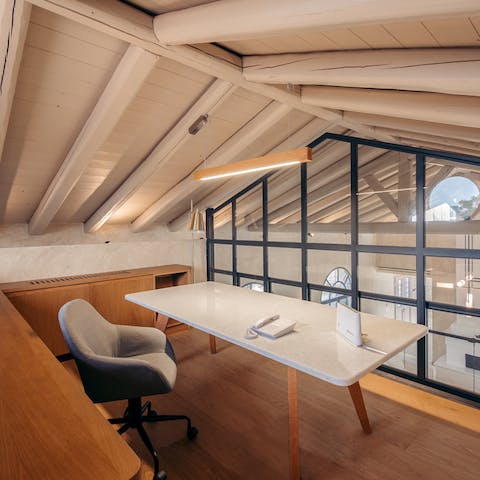 Catch up on any emails or Zoom calls in this dedicated office