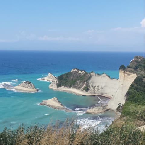 Explore the beaches of Corfu, starting with Astrakeri beach minutes away