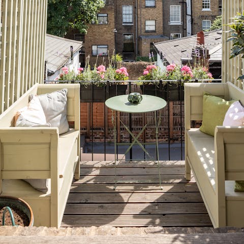 Take a breather and enjoy G&Ts on the private terrace