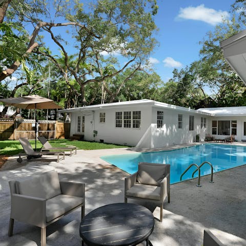 Spend your days chilling by the private pool