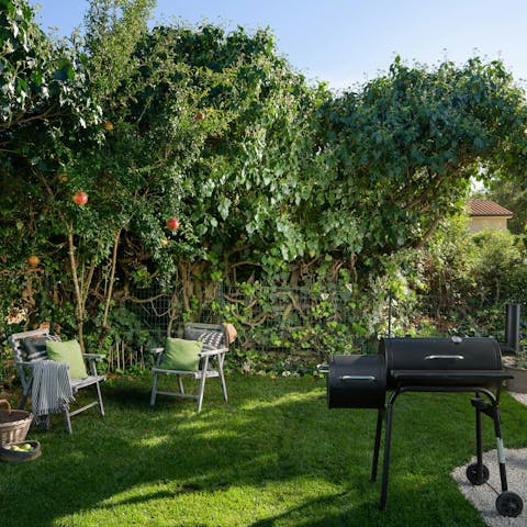 Have a moment of tranquillity in the shaded garden
