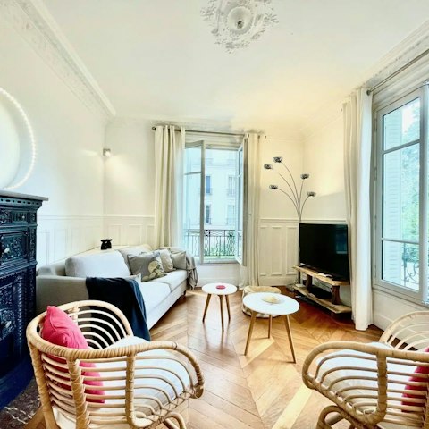 Gather round the sofas in the light-filled living space