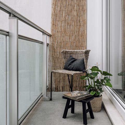 Start your mornings with a fresh coffee on the private balcony