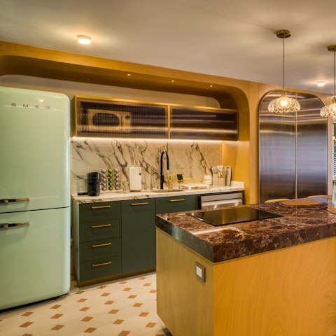Cook up a feast in the smartly styled kitchen