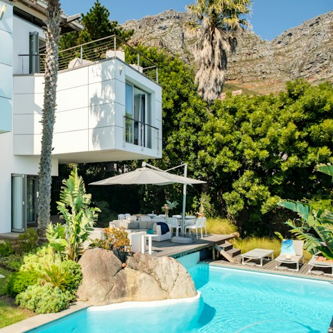 Cool off from the South African sun in the private pool