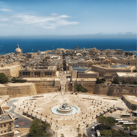 Explore the luminous limestone lanes that crisscross Malta's compact capital