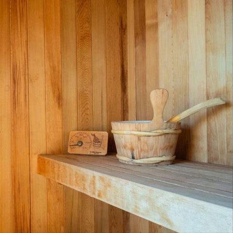 Unwind in the sauna at the end of each day