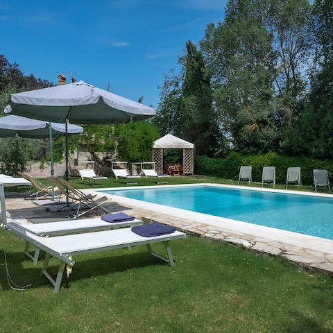 Take refreshing swims in the private pool