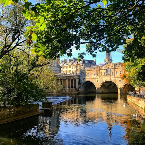 Marvel at nearby Pulteney Bridge's Georgian architecture